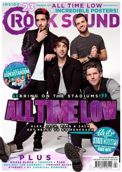 All Time Low - Rock Sound Magazine Cover [United Kingdom] (April 2017)
