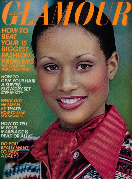 Beverly Johnson, Glamour Magazine October 1973 Cover Photo - United States