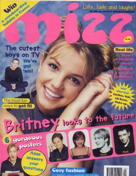 Britney Spears, David Beckham, Mizz Magazine 26 January 2000 Cover ...