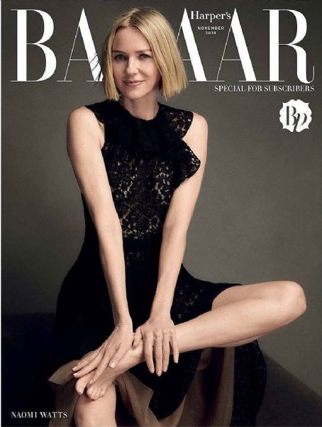 Naomi Watts, Harper's Bazaar Magazine November 2019 Cover Photo - Japan