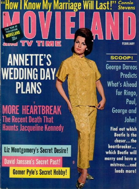 Annette Funicello - Movieland Magazine Cover [United States] (February 1965)