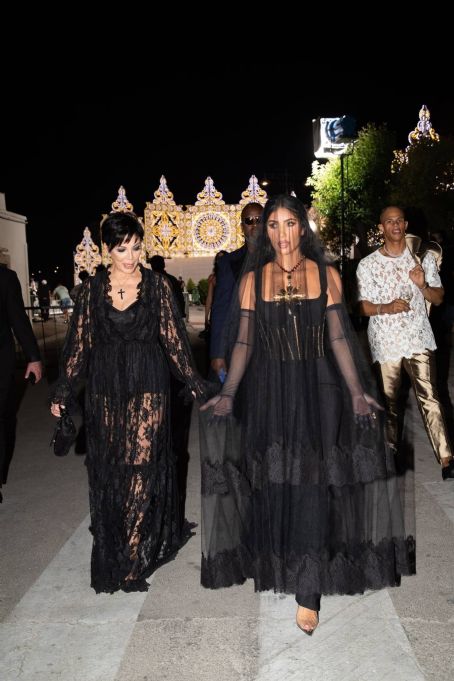 Kim Kardashian – With Kris Jenner on Dolce and Gabbana’s Alta Moda