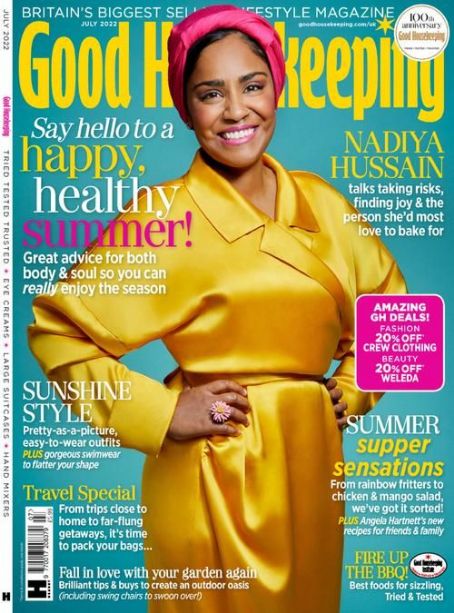 Nadiya Hussain, Good Housekeeping Magazine July 2022 Cover Photo ...