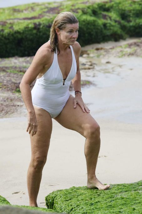 Deborah Hutton – Swimsuit candids at a Sydney beach