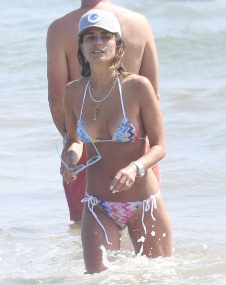 Jordana Brewster – In a colorful string bikini at the beach in Santa Barbara