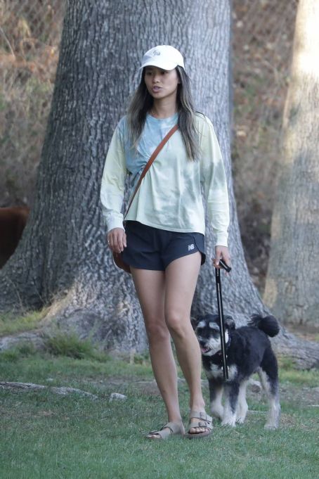 Jamie Chung – on a hike in Los Angeles
