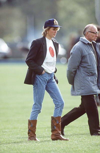 Princess Diana and Prince William, watch Prince Charles play Polo, at Smiths Lawn, Windsor, on May 2, 1988 in Windsor, United Kingdom