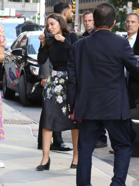 Alexandria Ocasio-Cortez – Arriving at The Late Show with Stephan