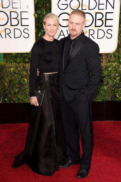 Robin Wright and Ben Foster: 72nd Annual Golden Globe Awards 2015- Arrivals