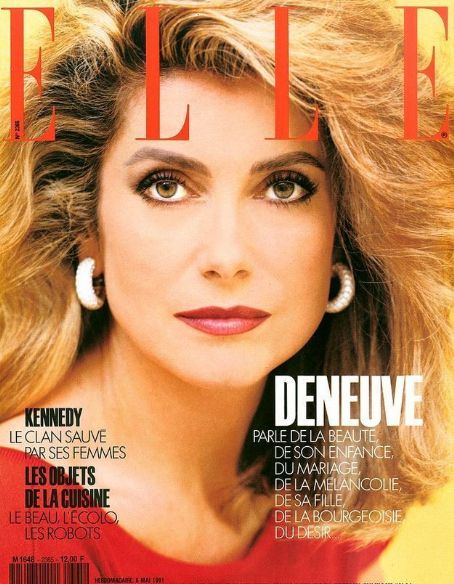 Catherine Deneuve, Elle Magazine 06 May 1991 Cover Photo - France