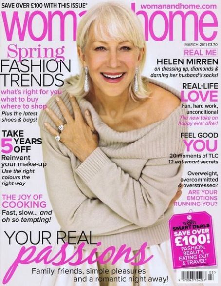 Helen Mirren, Woman & Home Magazine March 2011 Cover Photo - United Kingdom