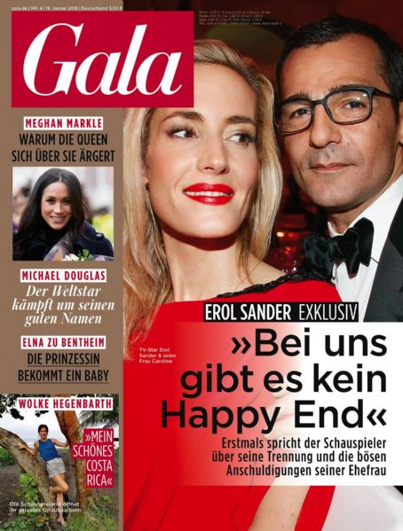 Erol Sander Caroline Sander Erol Sander And Caroline Sander Gala Magazine 18 January 2018 Cover Photo Germany