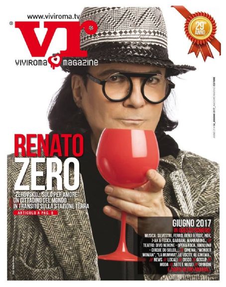 Renato Zero, Vivi Roma Magazine June 2017 Cover Photo - Italy