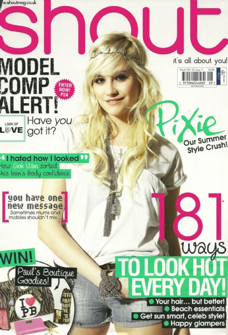 Pixie Lott, Shout Magazine August 2011 Cover Photo - United Kingdom