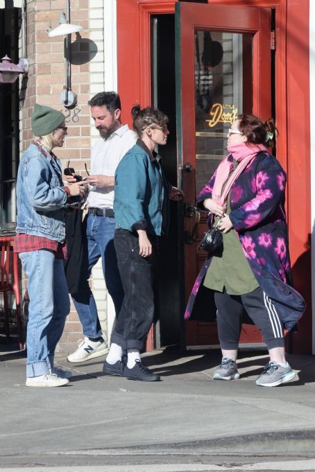 Kristen Stewart – With Dylan Meyer seen after a romantic breakfast date in Los Feliz