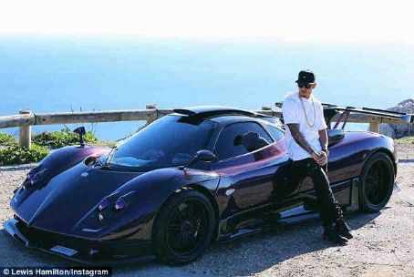 Lewis Hamilton shows fans how he quenches his thirst for speed outside of Formula One with stunning Zonda picture