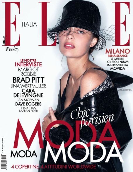 Marie-Ange Casta, Elle Magazine 28 September 2019 Cover Photo - Italy