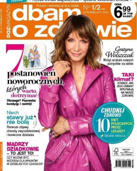 Grazyna Wolszczak Dbam O Zdrowie Magazine January 2023 Cover Photo