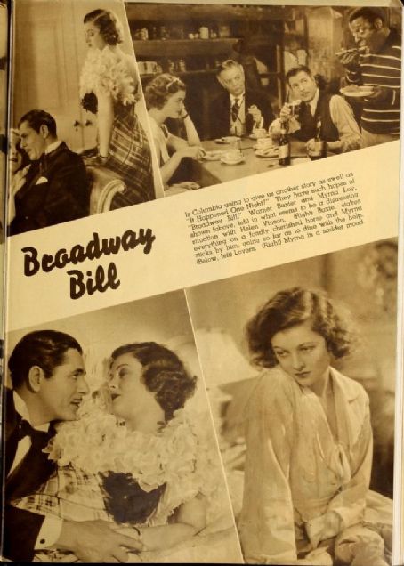 Broadway Bill - Modern Screen Magazine Pictorial [United States] (January 1935)