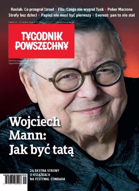 Wojciech Mann, Tygodnik Powszechny Magazine 19 June 2024 Cover Photo ...