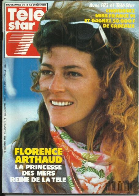 Florence Arthaud, Télé Star Magazine 10 December 1990 Cover Photo - France