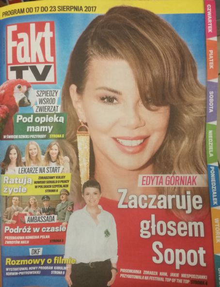 Edyta Górniak, Fakt Tv Magazine 17 August 2017 Cover Photo - Poland