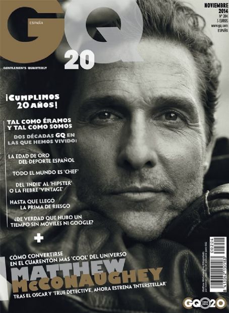 Matthew McConaughey, GQ Magazine November 2014 Cover Photo - Spain