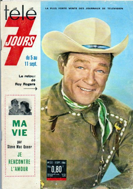 Roy Rogers, Télé 7 Jours Magazine 05 September 1964 Cover Photo - France