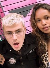 Miles Heizer and Alisha Boe