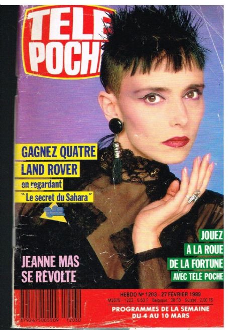 Jeanne Mas, Tele Poche Magazine 27 February 1989 Cover Photo - France