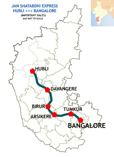 Bangalore City Hubli Jan Shatabdi Express