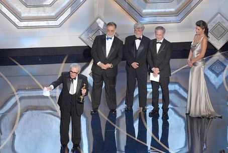 Martin Scorsese with Francis Ford Coppola, Steven Spielberg and George Lucas -- The 79th Annual Academy Awards (2007)
