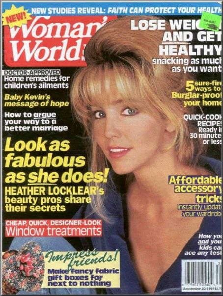 Heather Locklear, Woman's World Magazine 20 September 1994 Cover Photo ...