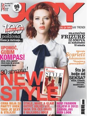 Scarlett Johansson, Joy Magazine December 2011 Cover Photo - Serbia