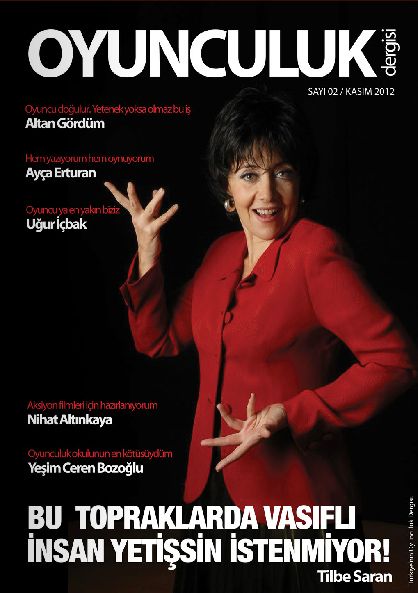 Tilbe Saran, Oyunculuk Magazine November 2012 Cover Photo - Turkey