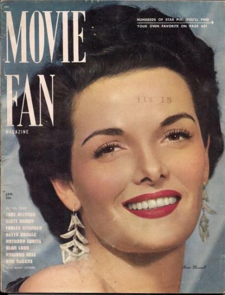 Jane Russell, Movie Fan Magazine February 1949 Cover Photo - United States