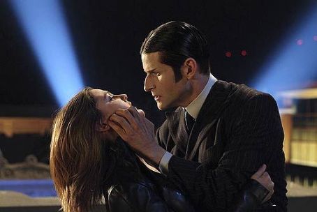 Crispin Glover and Drew Barrymore