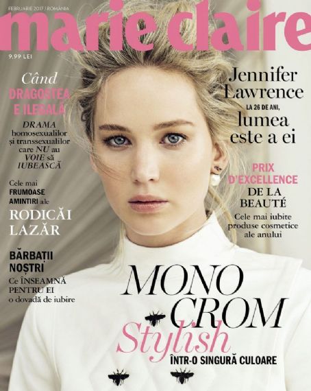 Jennifer Lawrence, Marie Claire Magazine February 2017 Cover Photo ...