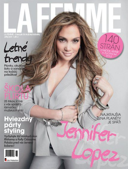 Jennifer Lopez, La Femme Magazine June 2011 Cover Photo - Slovakia