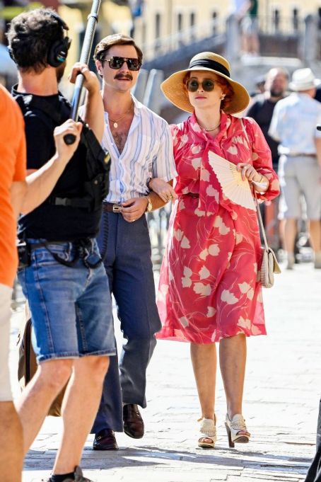 Helena Bonham Carter – On the set of ITV series Nolly in Venice