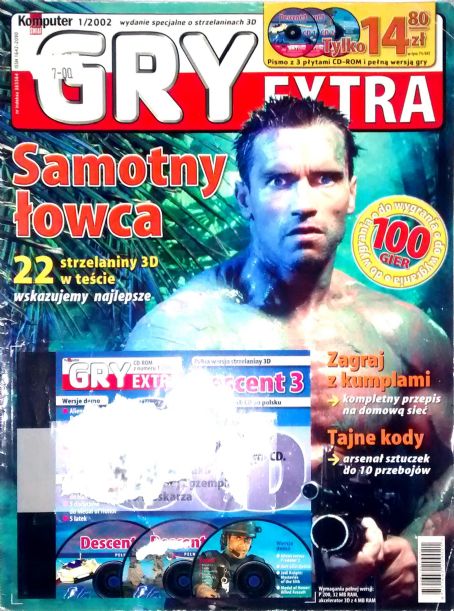 Arnold Schwarzenegger, Komputer ŚWIAT GRY Magazine January 2002 Cover