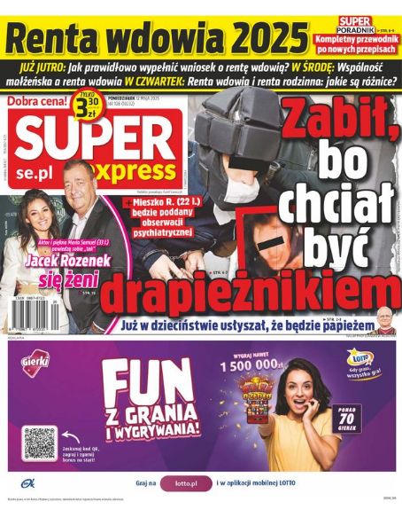 Jacek Rozenek - Super Express Magazine Cover [Poland] (12 May 2025)