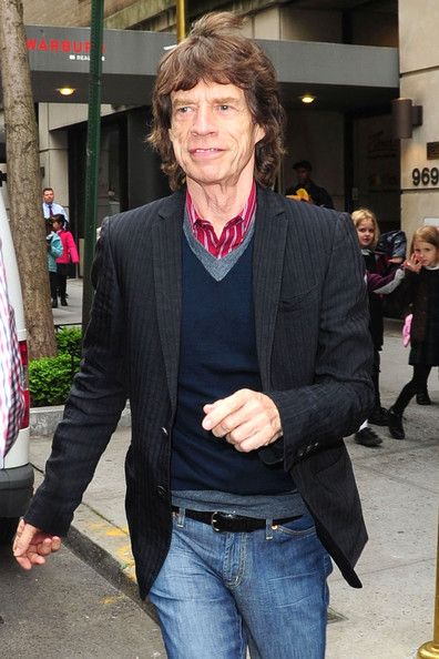 'The Rolling Stones' frontman Mick Jagger seen leaving the Carlyle Hotel in New York City, New York on May 7 2012