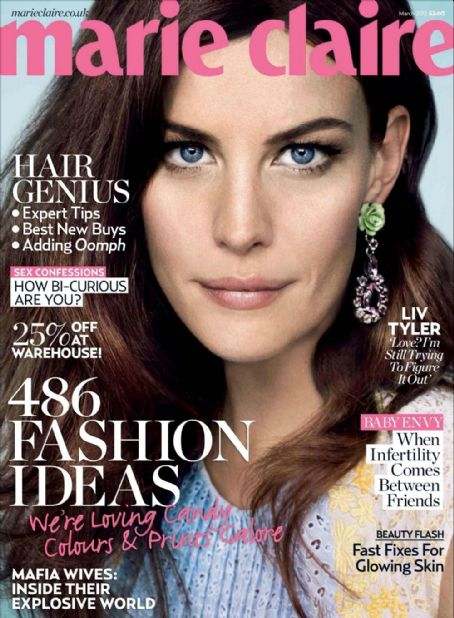 Liv Tyler, Marie Claire Magazine March 2012 Cover Photo - United Kingdom