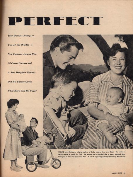 John Derek - Movie Life Magazine Pictorial [United States] (June 1954)