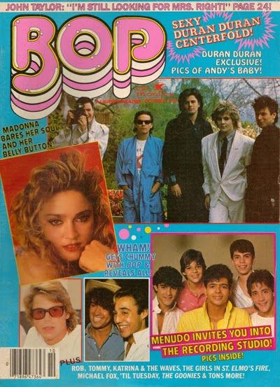 Madonna, Duran Duran, Menudo, Bop Magazine October 1985 Cover Photo ...