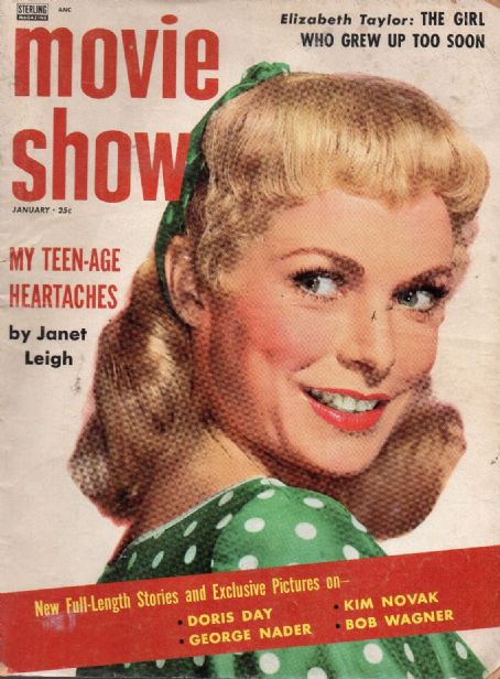 Janet Leigh, Movie Show Magazine January 1956 Cover Photo - United States