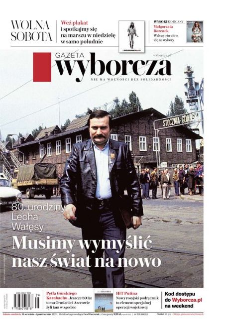 Lech Walesa, Gazeta Wyborcza Magazine 30 September 2023 Cover Photo ...