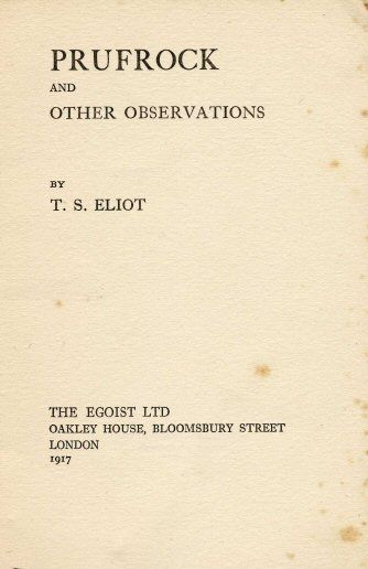 The Love Song of J. Alfred Prufrock