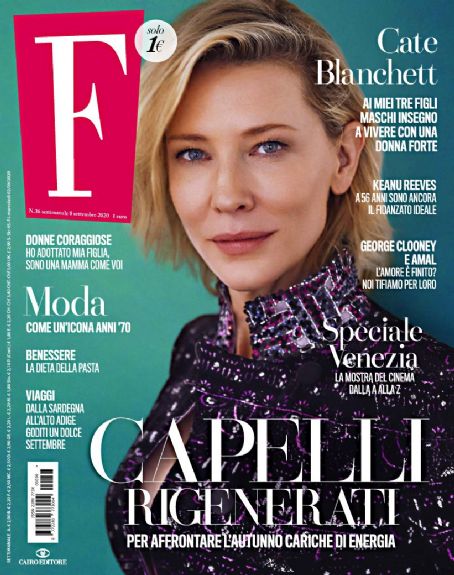 Cate Blanchett, F Magazine Magazine 08 September 2020 Cover Photo - Italy